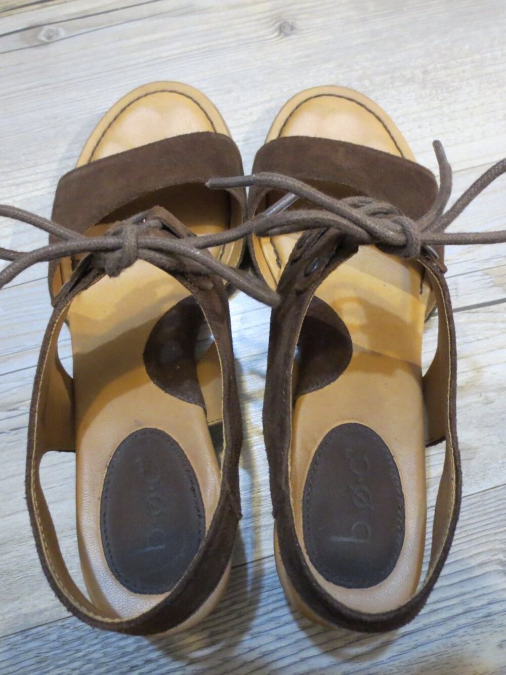 b.o.c Born Concept Blair Dark Brown Faux Suede Dressy Casual Heeled Sandal - 8 M - Picture 4 of 8